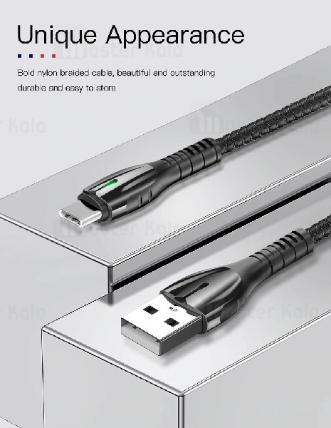 کابل Type C یسیدو Yesido CA43 Metal Charging Cable توان 2.4 آمپر